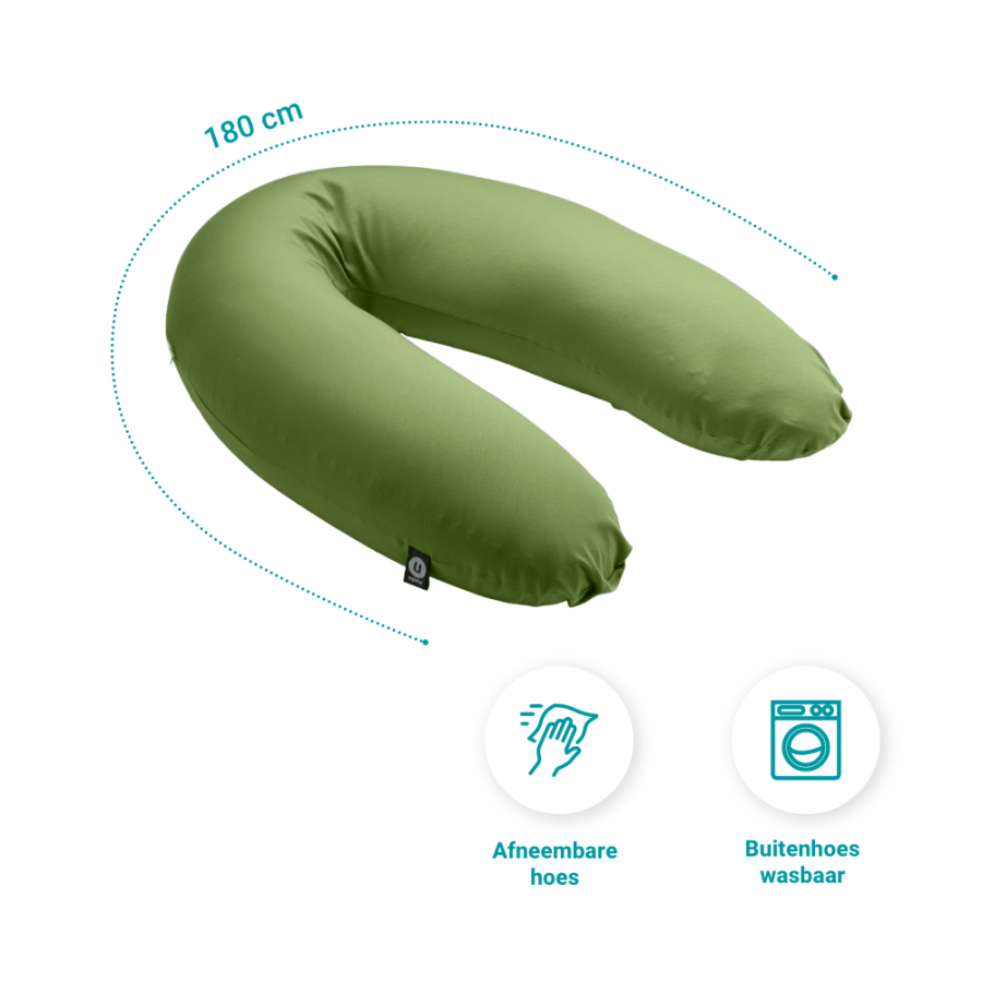 Mjuka Voedingskussen Microparels - Soft Cotton - Groen – Bild 4